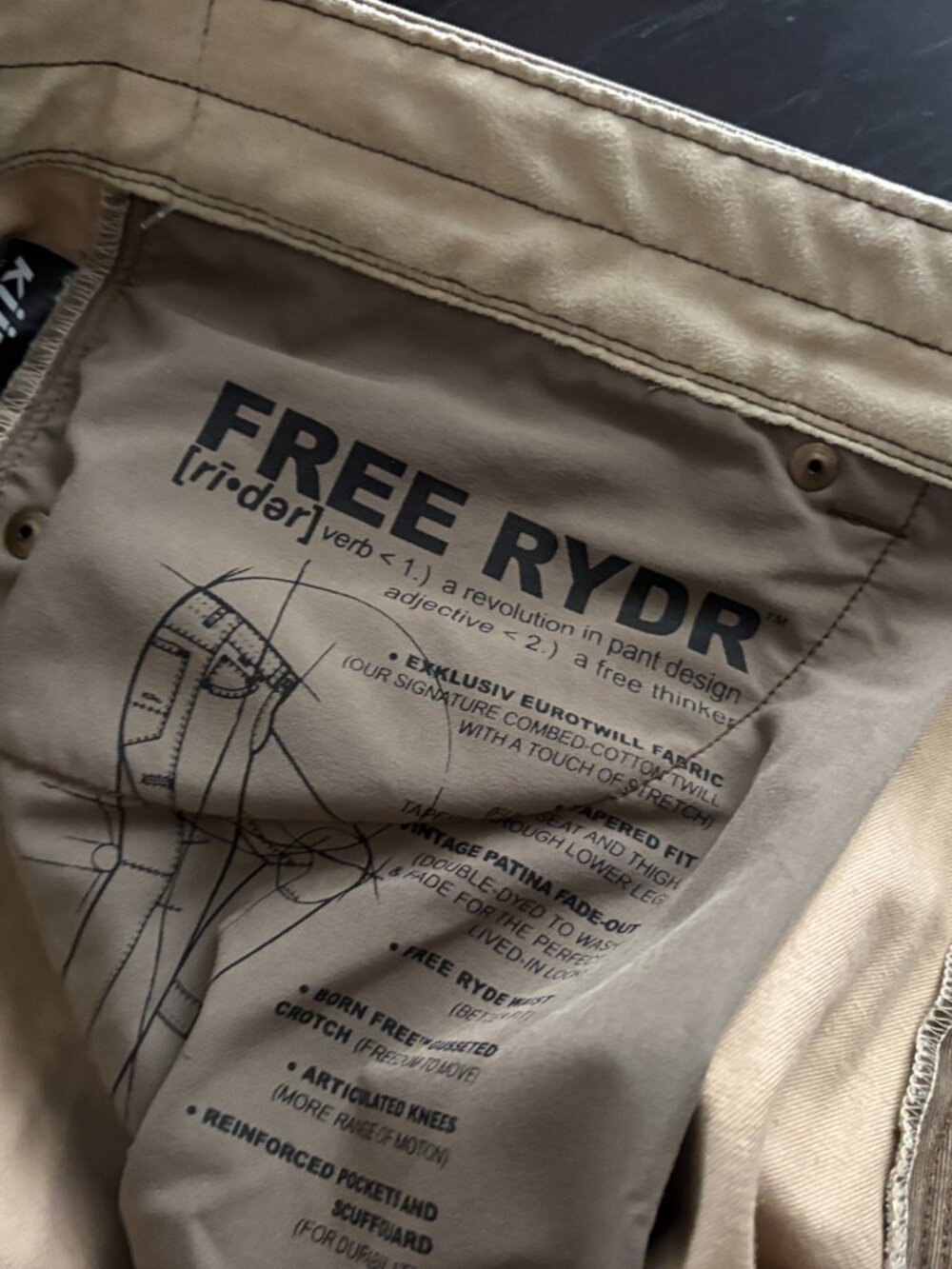 Mens Kuhl Vintage Patina Dye Free Rydr Pants 38 X 29 - Picture 7 of 13